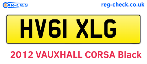 HV61XLG are the vehicle registration plates.