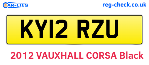 KY12RZU are the vehicle registration plates.