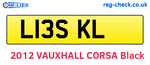 L13SKL are the vehicle registration plates.