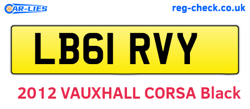 LB61RVY are the vehicle registration plates.