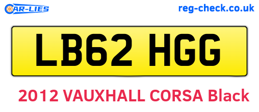 LB62HGG are the vehicle registration plates.