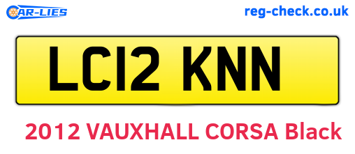 LC12KNN are the vehicle registration plates.