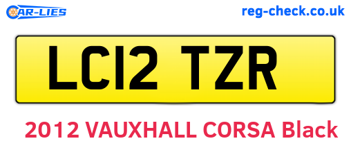 LC12TZR are the vehicle registration plates.