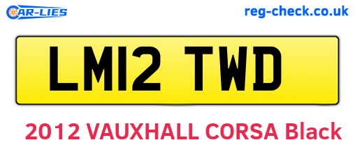 LM12TWD are the vehicle registration plates.