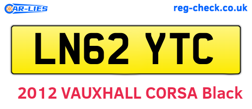 LN62YTC are the vehicle registration plates.