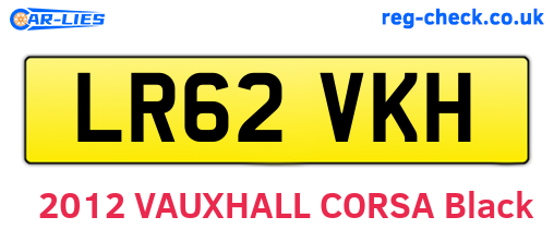 LR62VKH are the vehicle registration plates.