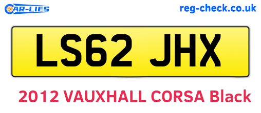 LS62JHX are the vehicle registration plates.