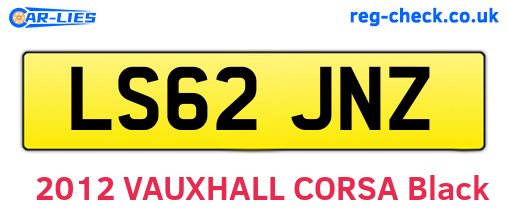 LS62JNZ are the vehicle registration plates.