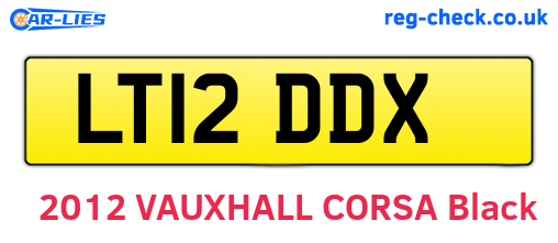 LT12DDX are the vehicle registration plates.