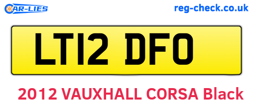LT12DFO are the vehicle registration plates.