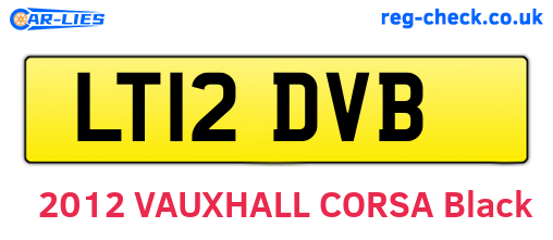 LT12DVB are the vehicle registration plates.
