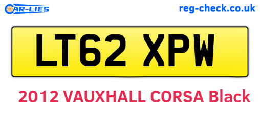 LT62XPW are the vehicle registration plates.