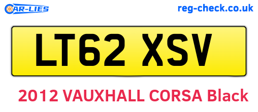LT62XSV are the vehicle registration plates.