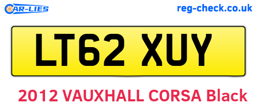 LT62XUY are the vehicle registration plates.