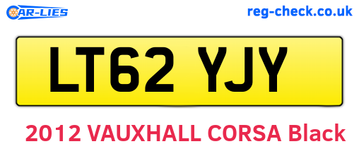 LT62YJY are the vehicle registration plates.