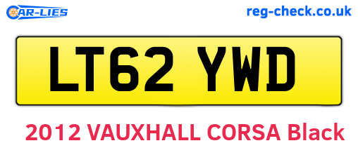 LT62YWD are the vehicle registration plates.