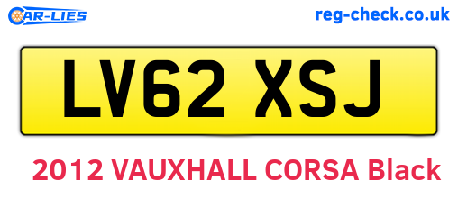 LV62XSJ are the vehicle registration plates.