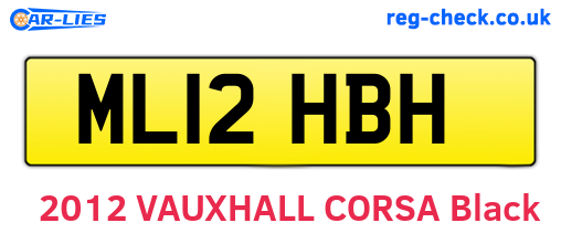 ML12HBH are the vehicle registration plates.