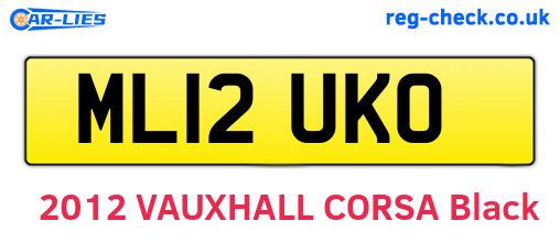 ML12UKO are the vehicle registration plates.