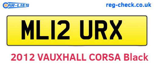 ML12URX are the vehicle registration plates.