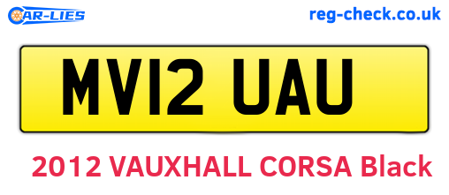 MV12UAU are the vehicle registration plates.