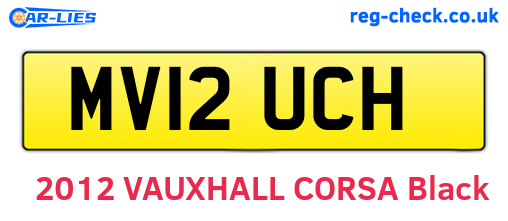 MV12UCH are the vehicle registration plates.