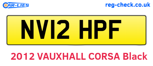 NV12HPF are the vehicle registration plates.