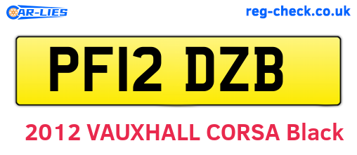 PF12DZB are the vehicle registration plates.