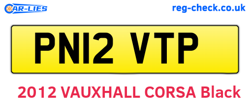 PN12VTP are the vehicle registration plates.