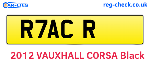 R7ACR are the vehicle registration plates.