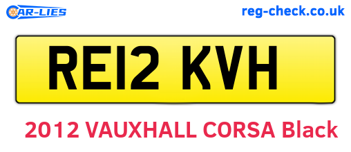 RE12KVH are the vehicle registration plates.