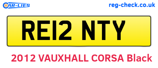 RE12NTY are the vehicle registration plates.