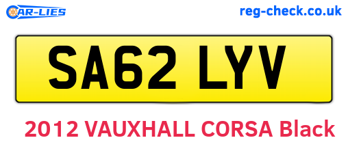 SA62LYV are the vehicle registration plates.