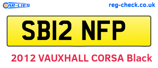 SB12NFP are the vehicle registration plates.