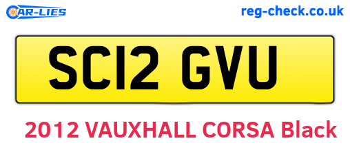 SC12GVU are the vehicle registration plates.