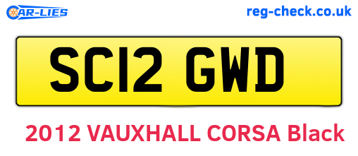 SC12GWD are the vehicle registration plates.