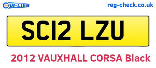SC12LZU are the vehicle registration plates.