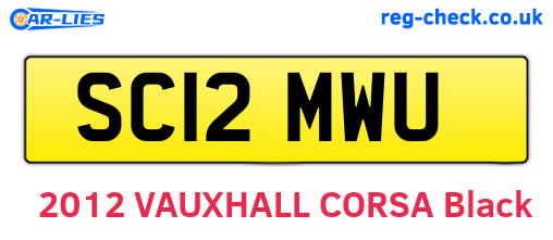 SC12MWU are the vehicle registration plates.