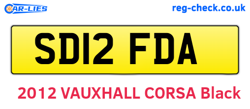 SD12FDA are the vehicle registration plates.