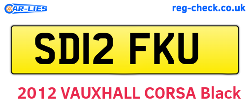 SD12FKU are the vehicle registration plates.
