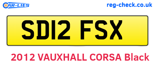 SD12FSX are the vehicle registration plates.