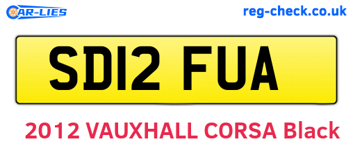 SD12FUA are the vehicle registration plates.