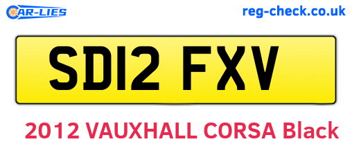 SD12FXV are the vehicle registration plates.