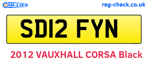 SD12FYN are the vehicle registration plates.