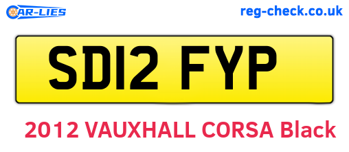 SD12FYP are the vehicle registration plates.