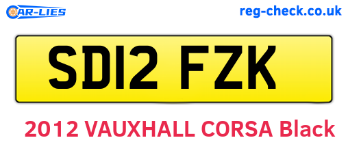 SD12FZK are the vehicle registration plates.