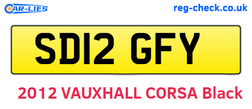 SD12GFY are the vehicle registration plates.
