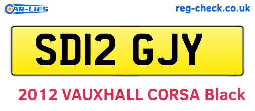 SD12GJY are the vehicle registration plates.