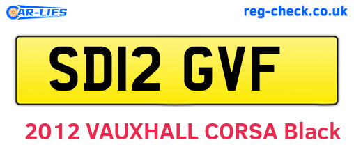 SD12GVF are the vehicle registration plates.