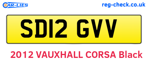 SD12GVV are the vehicle registration plates.